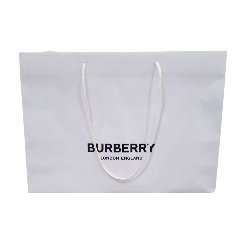 Burberry White Shopping Bag
